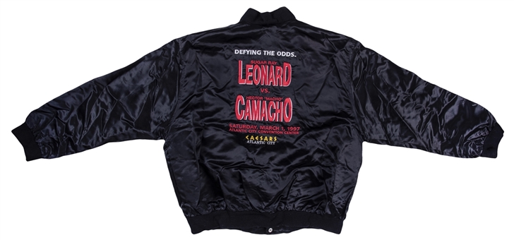 Hector Macho Camacho Black Jacket Worn Pre-Fight Versus Sugar Ray Leonard on Saturday March 1, 1997 (Manager Provenance)